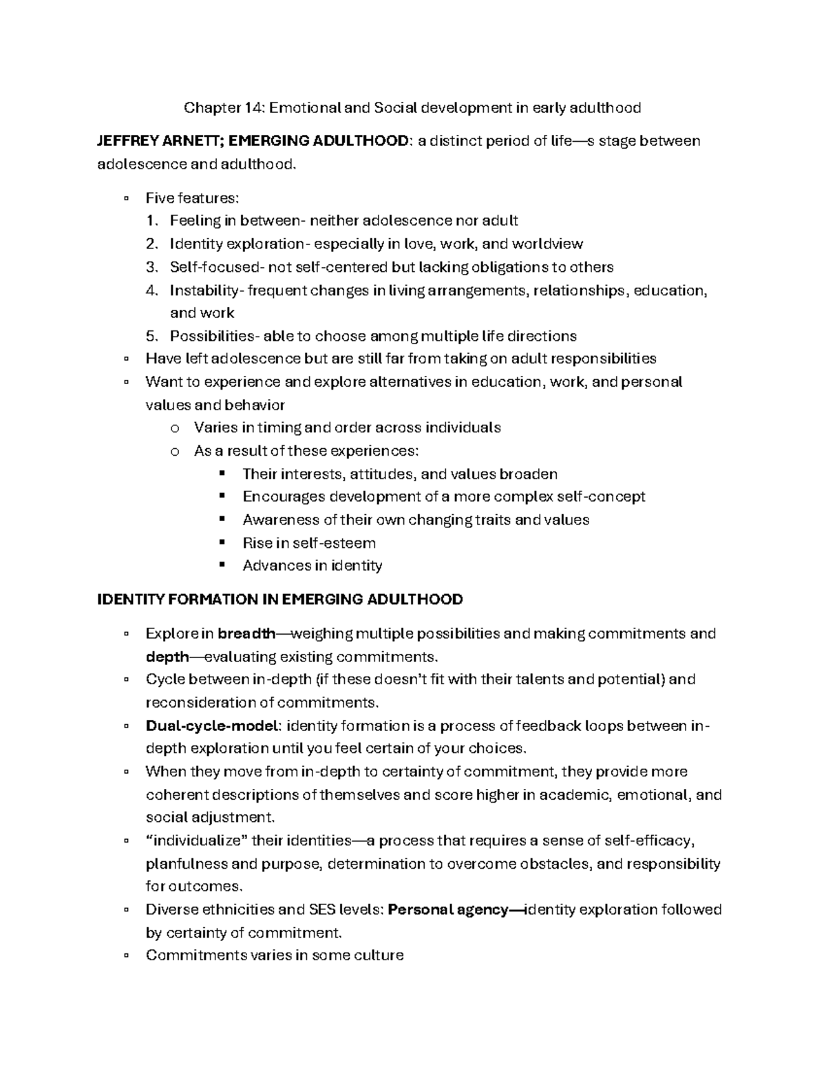Chapter 14 Emotional and Social development in early adultho - Five ...