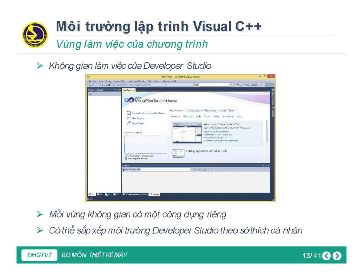 Thực Hành MFC 1: Tạo Chương Trình Đầu Tiên Trong Visual Studio ĐHGTVT ...
