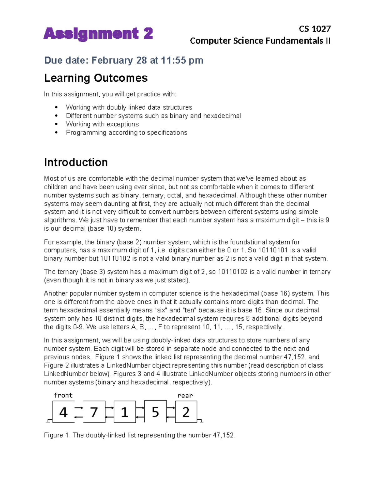 Assignment+2+Instructions - Assignment 2 Computer Science Fundamentals ...