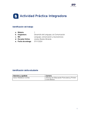 Desarrollo Del Lenguaje Y La Comunicación API4 - Actividad Práctica ...