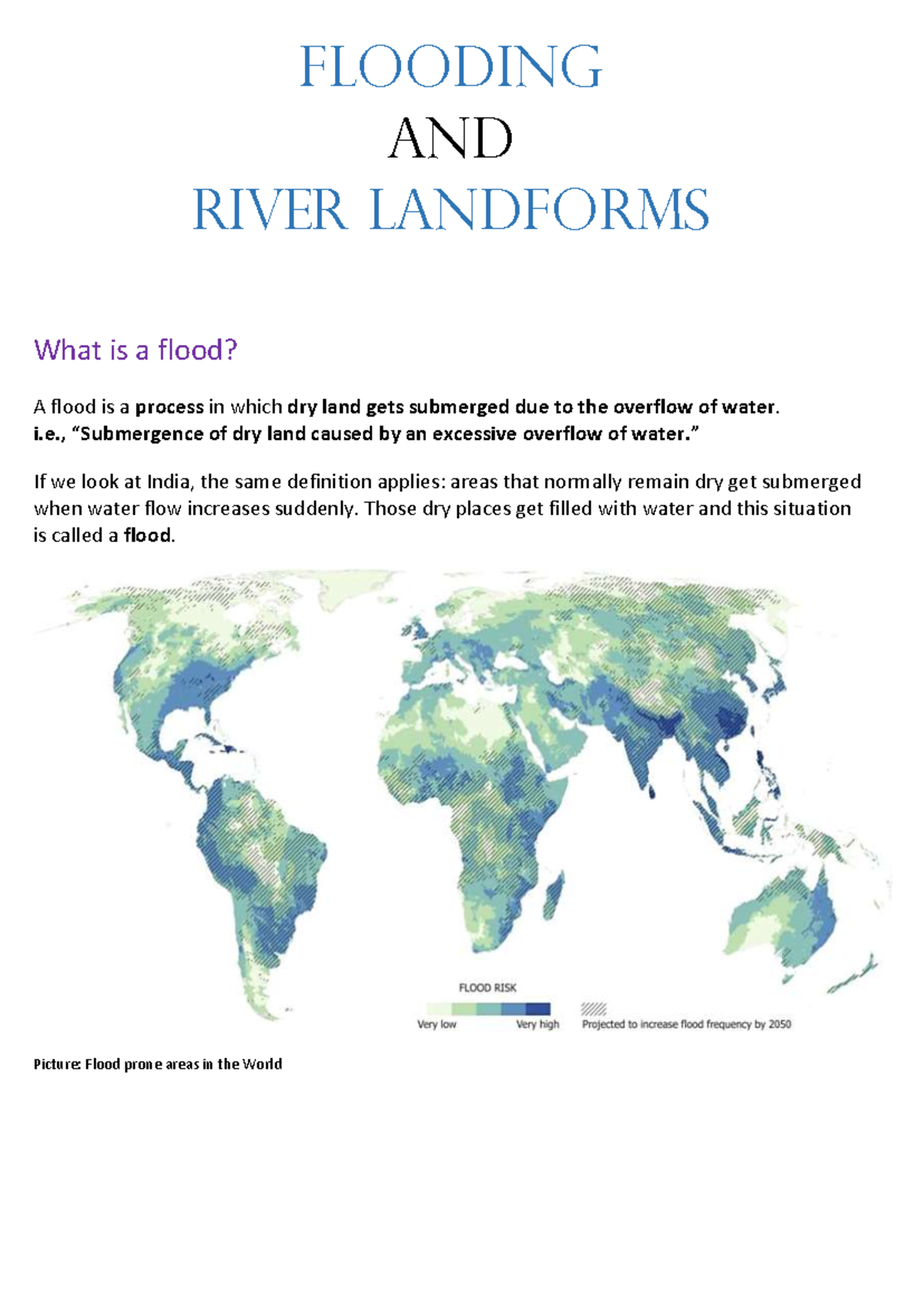 Flooding and River Landforms: Causes, Impacts, and Management - Studocu