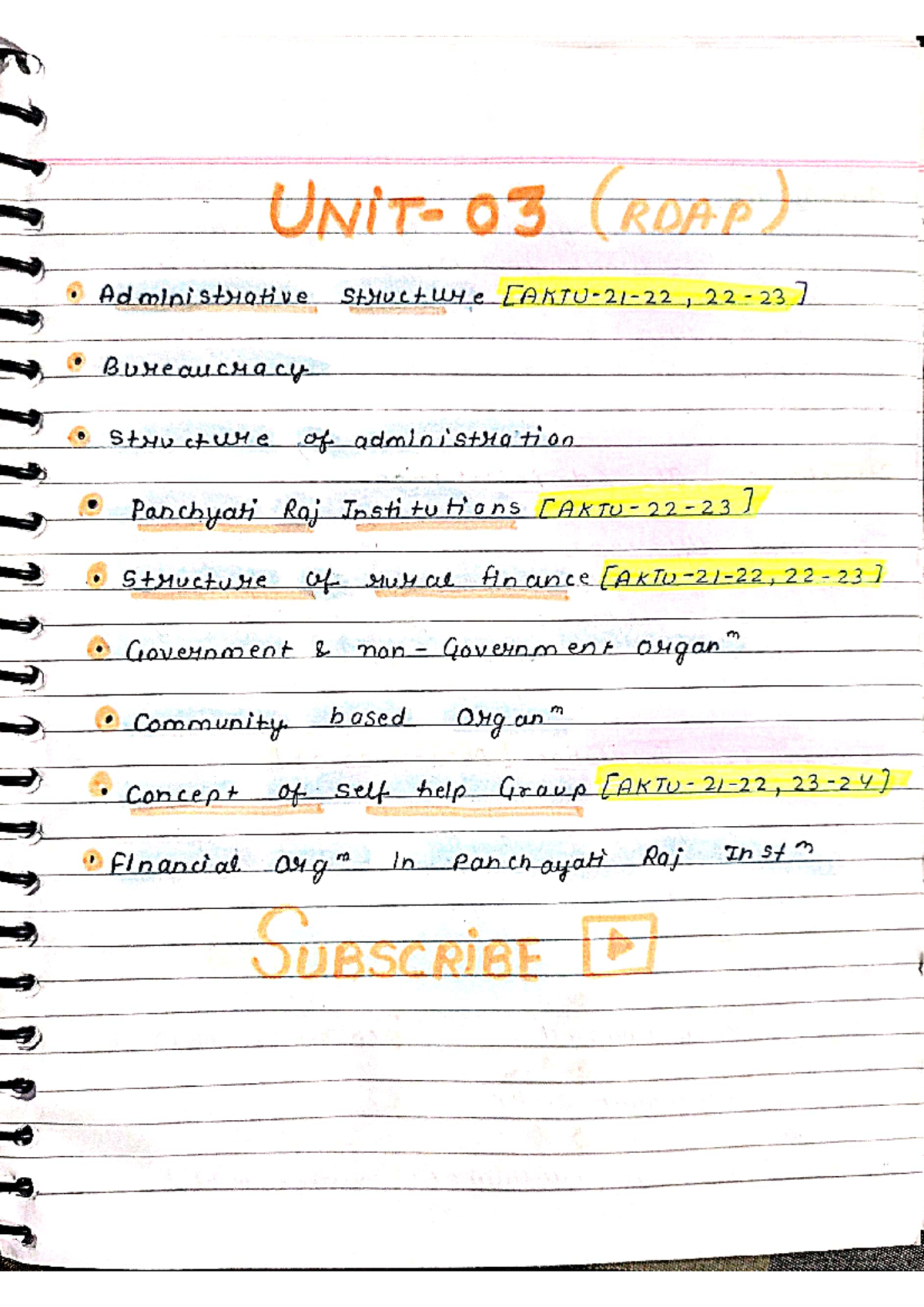 RDAP Unit 3 by Multiatoms - UNIT 03 (RDAP Administrative structure ...