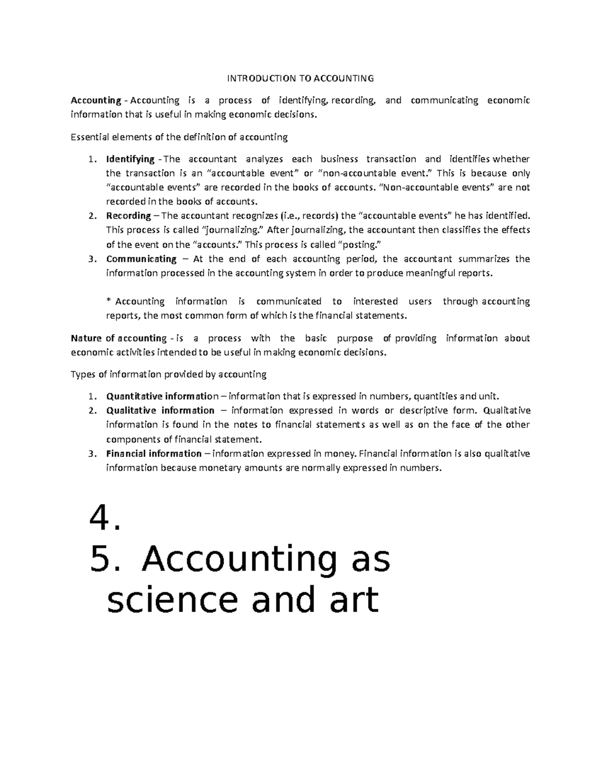 FAR1 - Introduction to Accounting: Concepts and Users Explained - Studocu