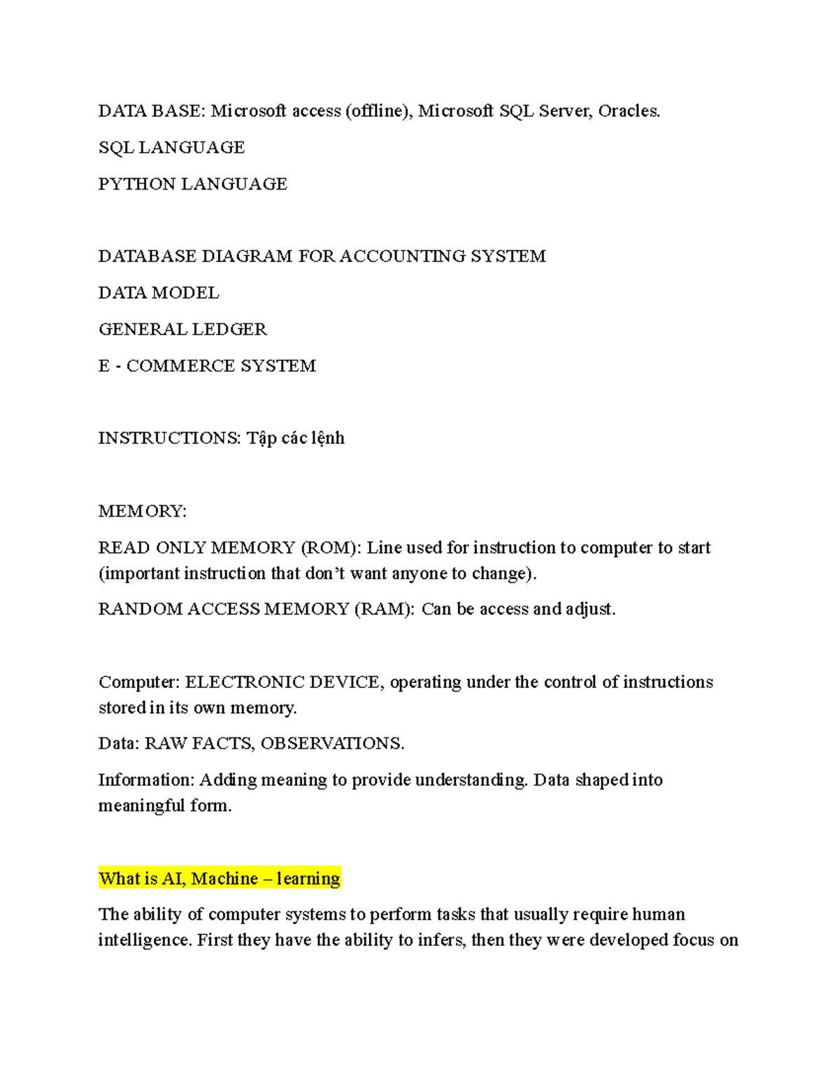 DATA BASE: SQL & Python for Accounting System Analysis - Studocu