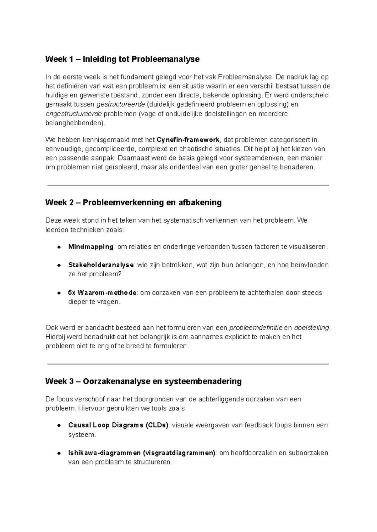 Probleemanalyse (PROB101): Inleiding, Verkenning & Oorzakenanalyse ...