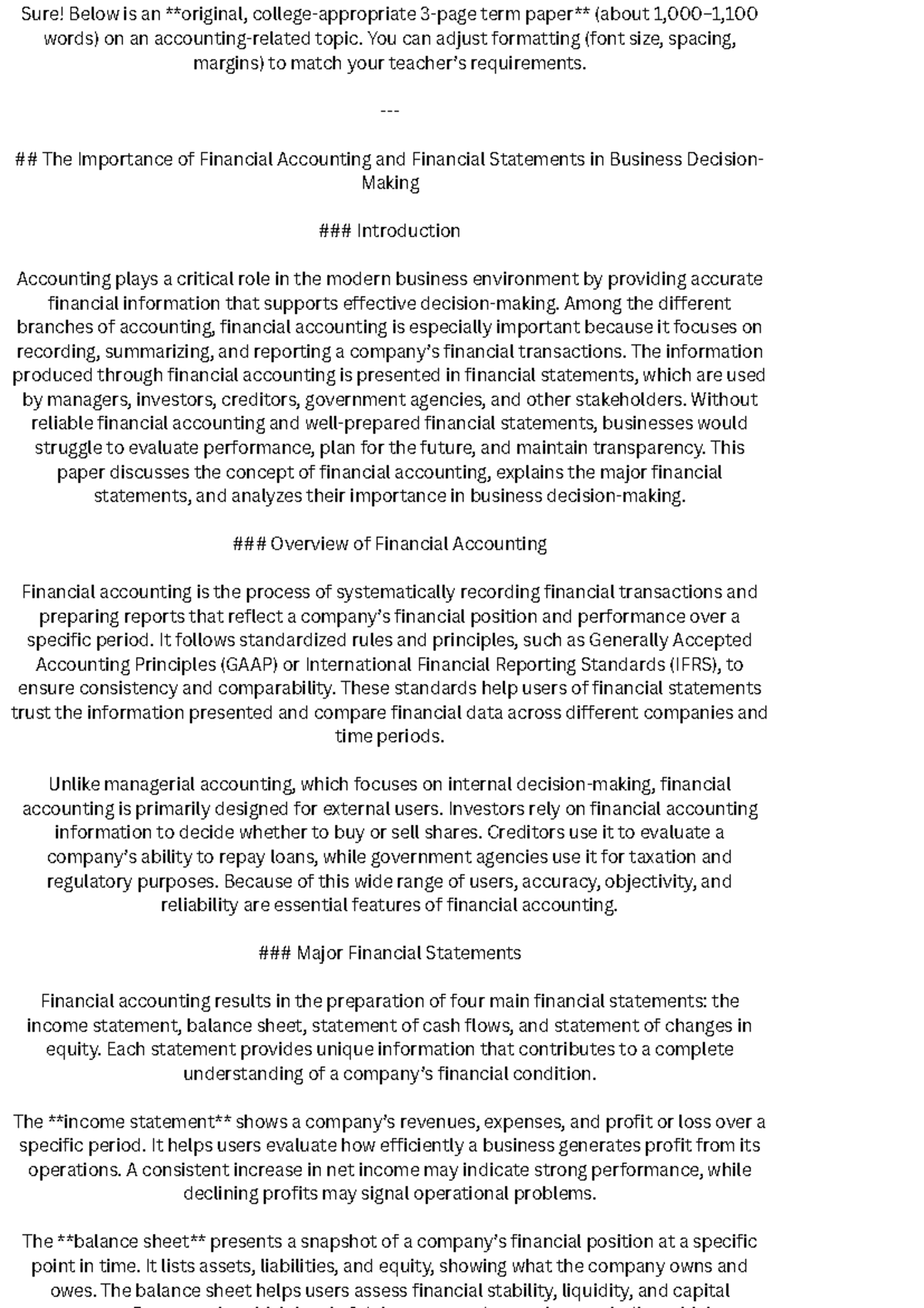 ACCT 101: The Importance of Financial Accounting in Business Decisions ...