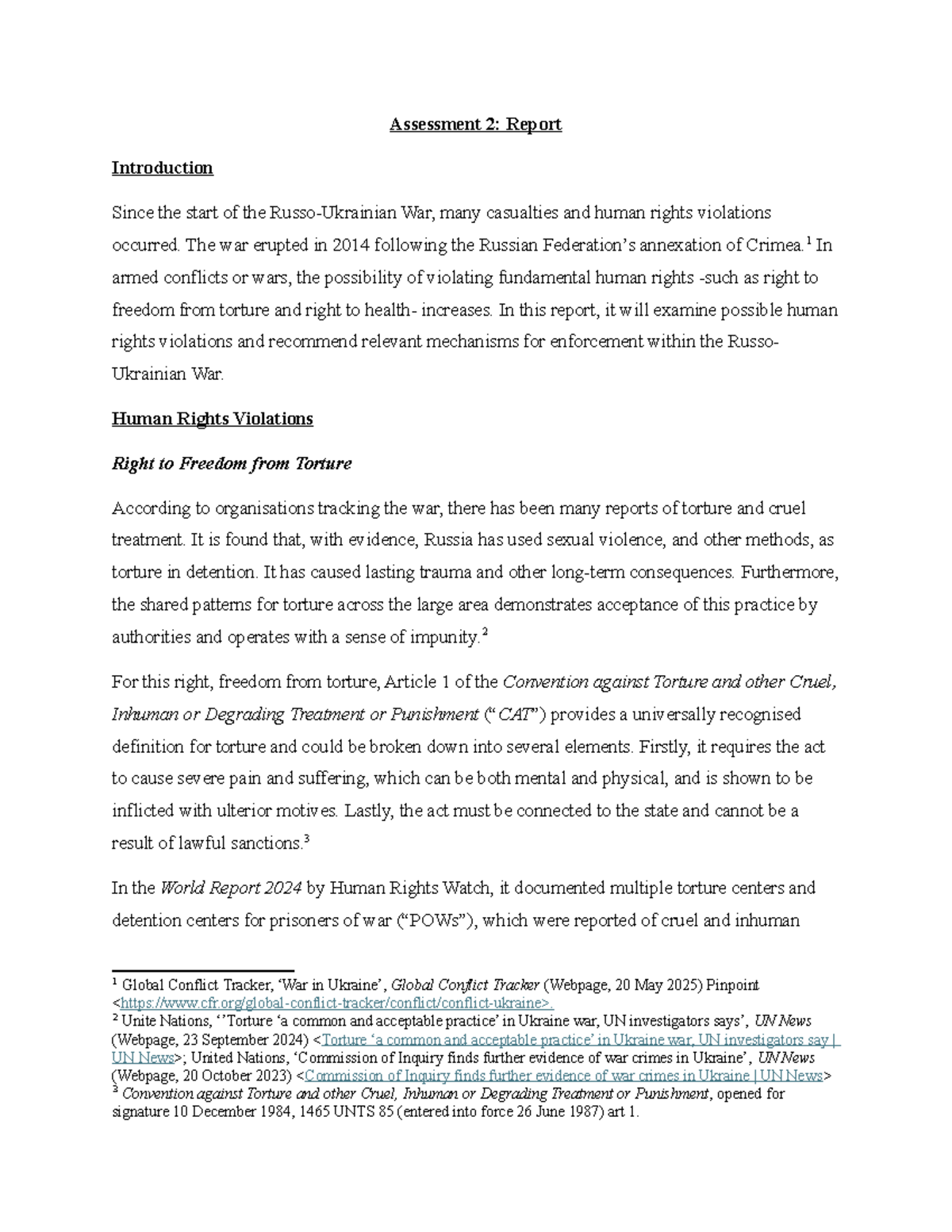 Human Rights Violations in the Russo-Ukrainian War: Assessment 2 Report ...