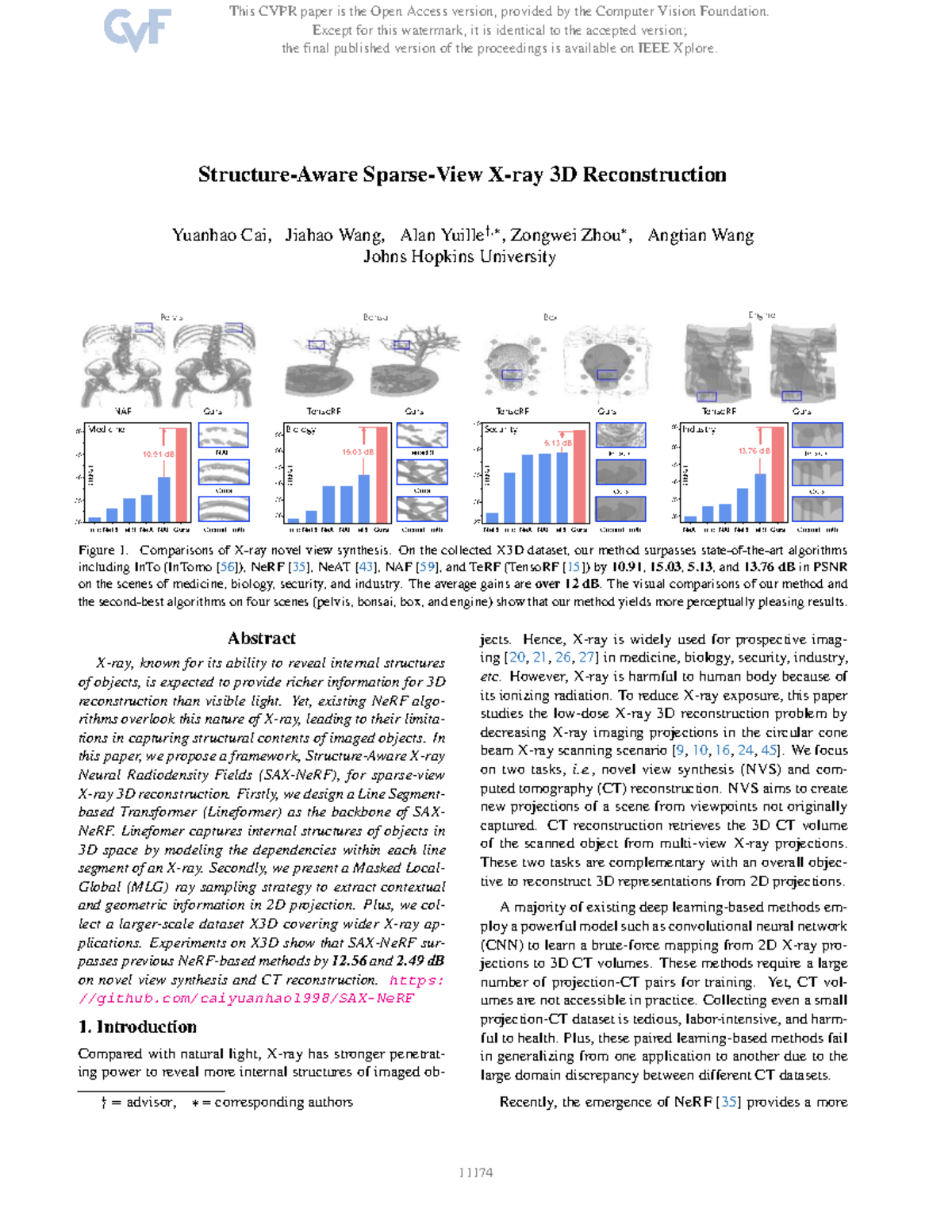 Cai Structure-Aware Sparse-View X-ray 3D Reconstruction CVPR 2024 Paper ...