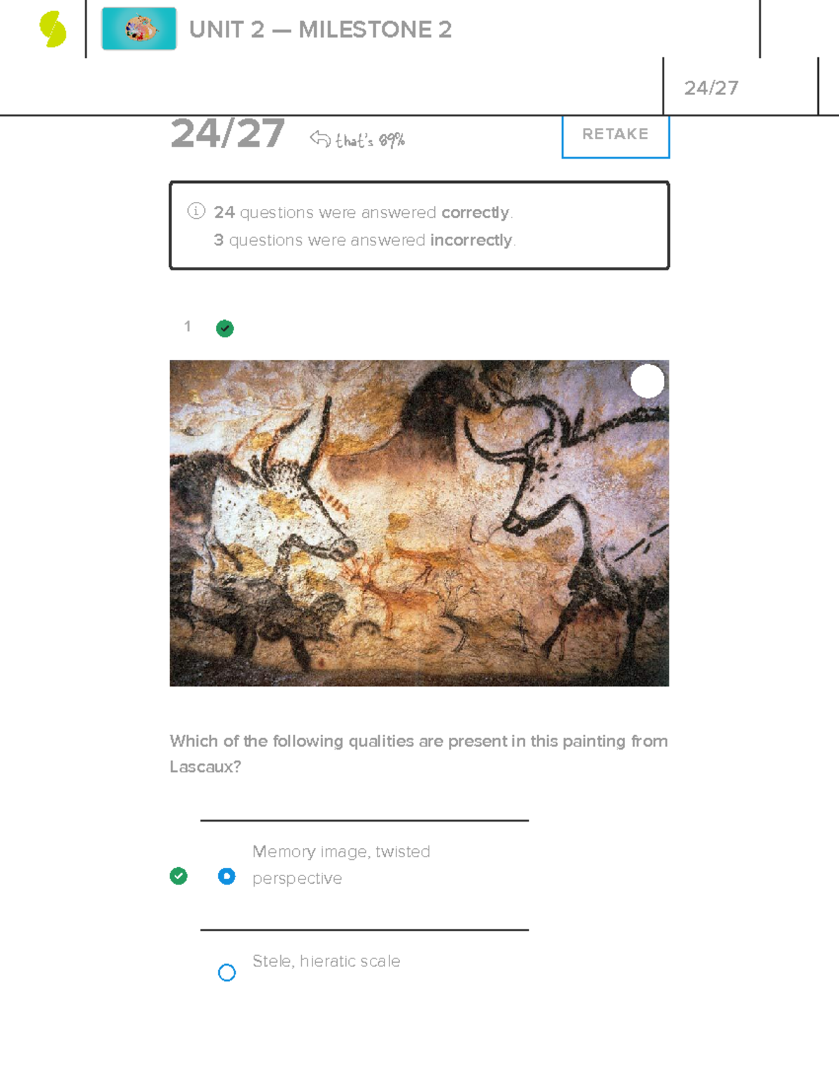 Art History AH 101 Unit 2 Milestone Study Guide - Studocu