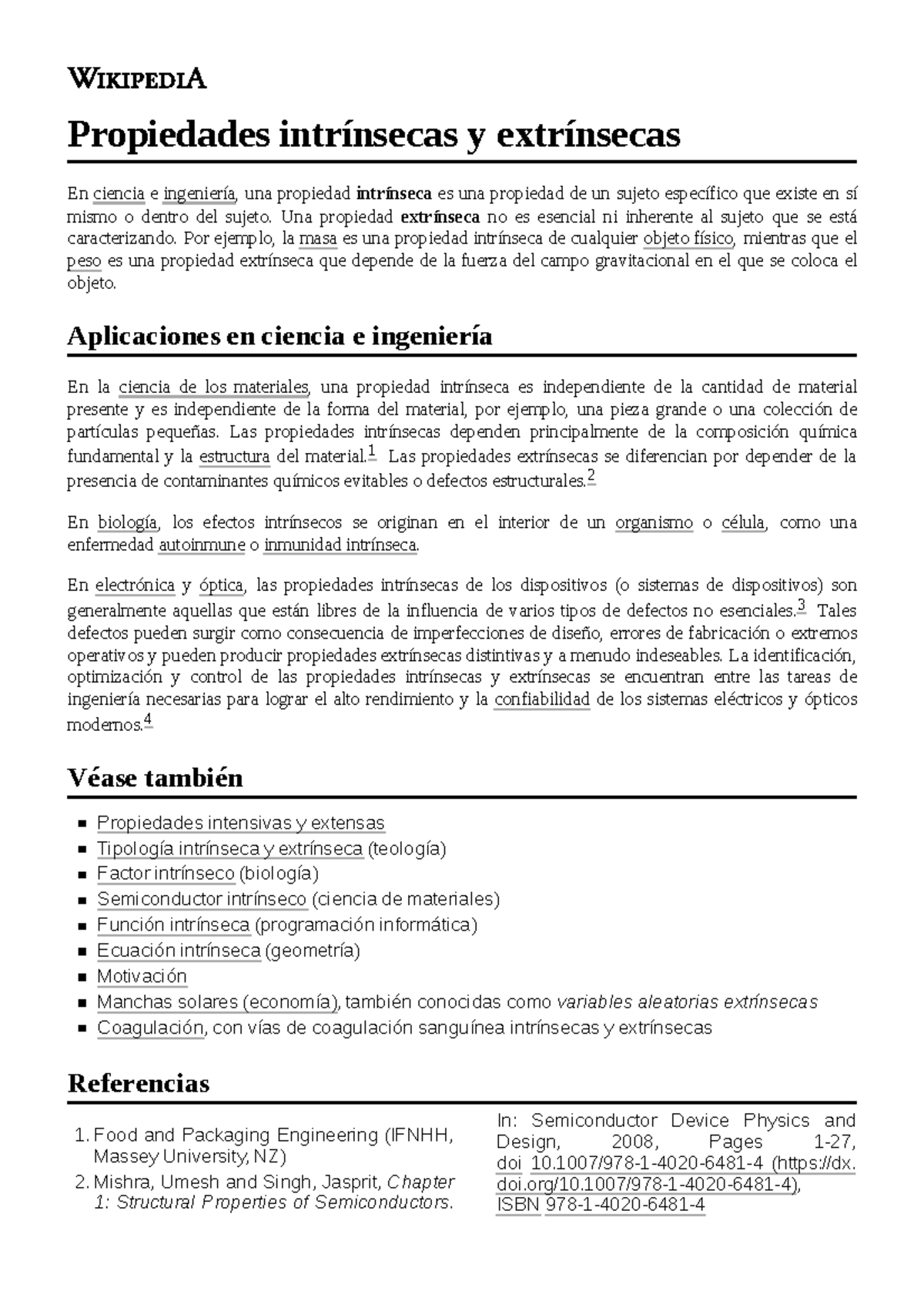 Propiedades Intrínsecas y Extrínsecas en Ciencia e Ingeniería - Studocu
