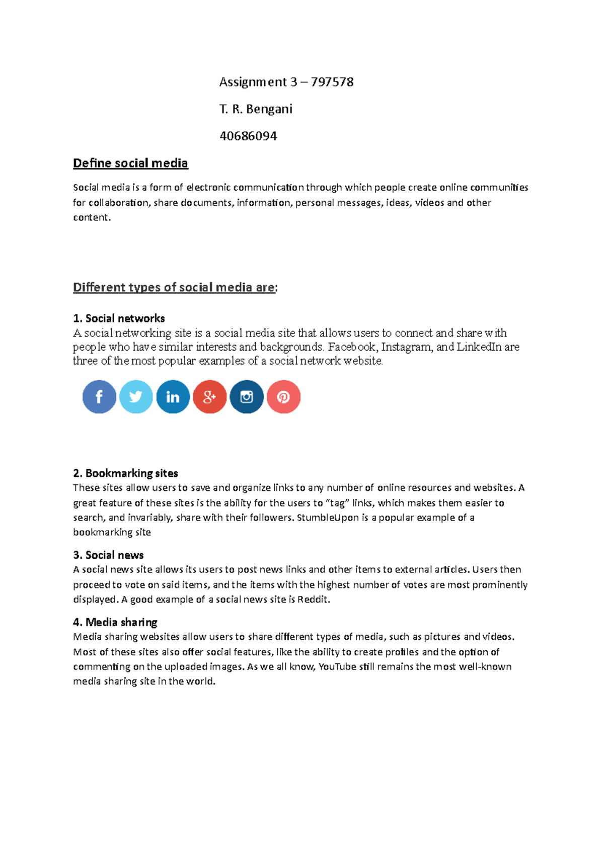 Assignment 3: Exploring Social Media - Types, Impact & Project Insights ...