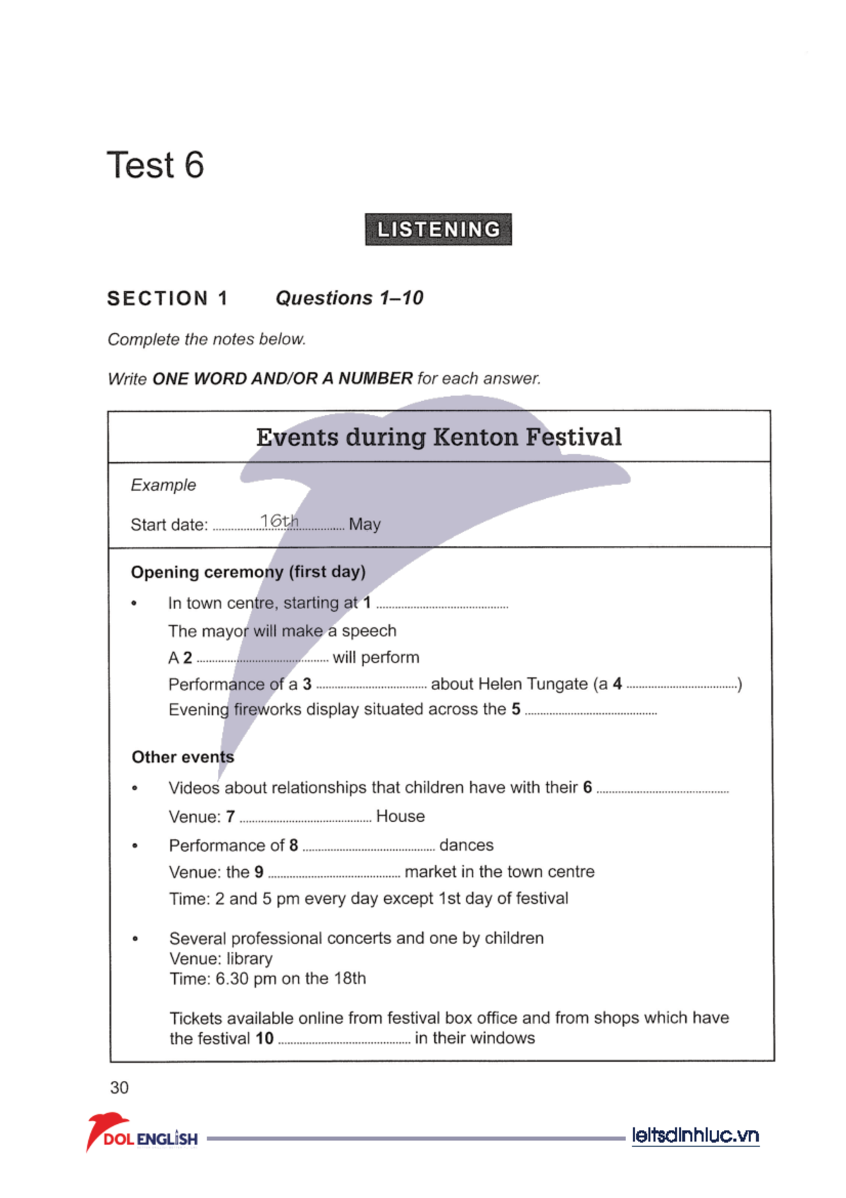 Cambridge IELTS 12 Test 2 Listening Study Guide - Studocu