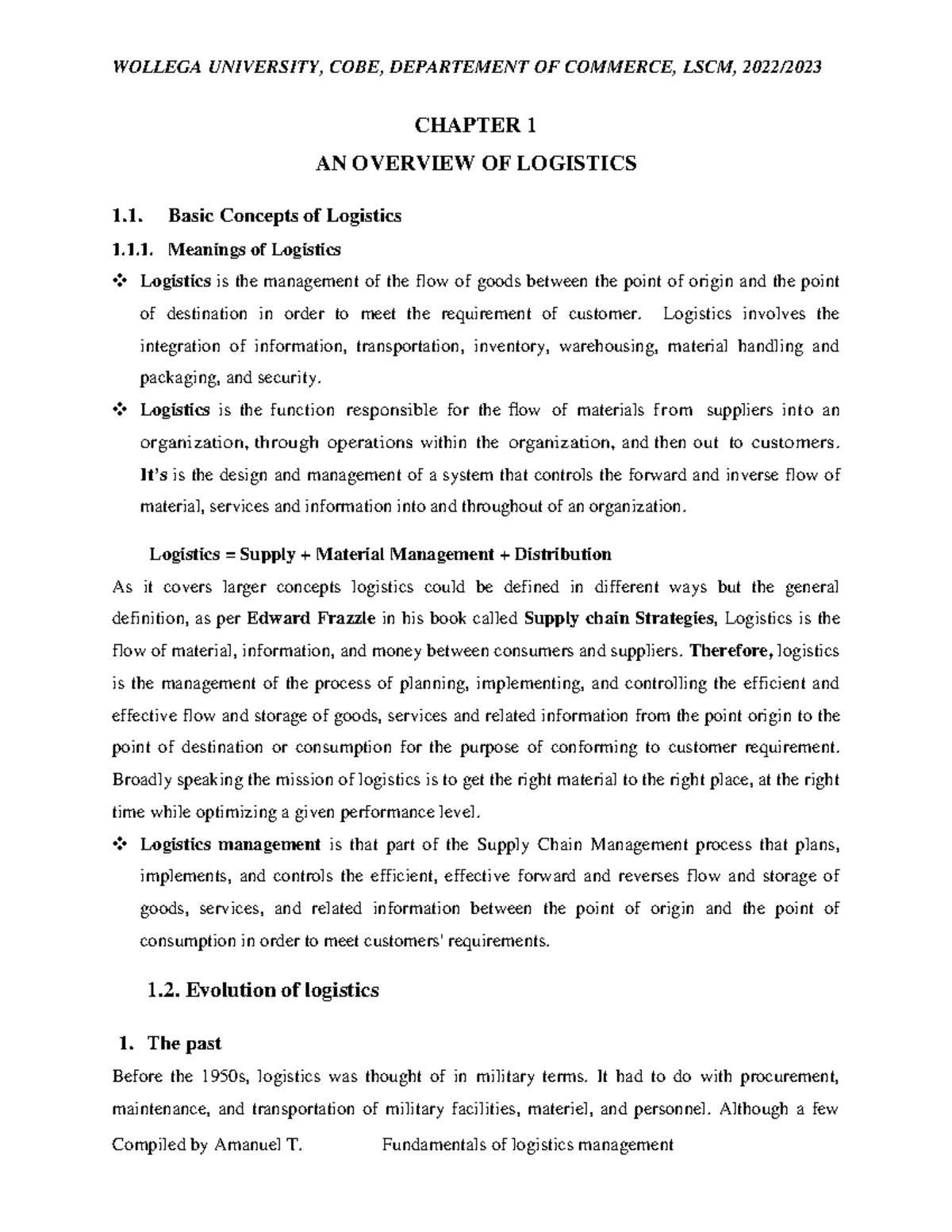 Fundamentals of Logistics Management: Overview & Key Concepts (LSCM ...