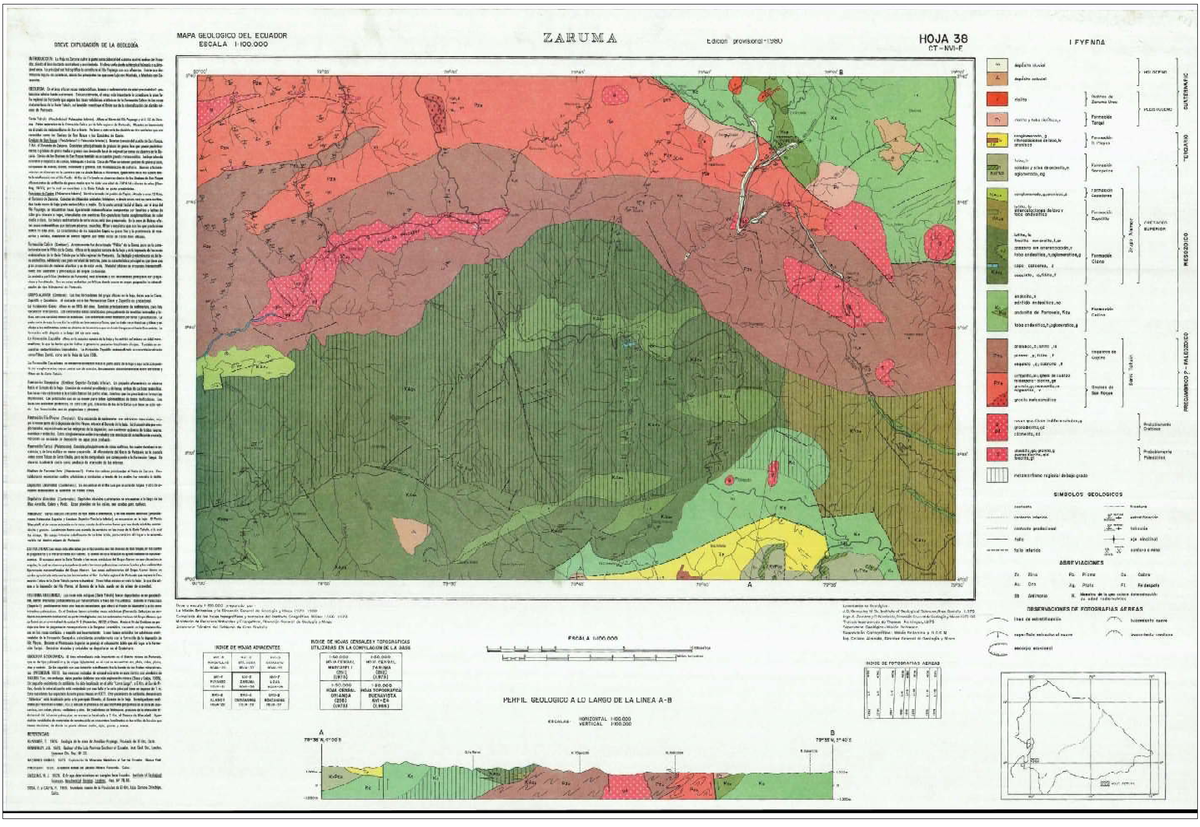 Geological Map of Zaruma at 1:100 Scale - Document 5 - Studocu