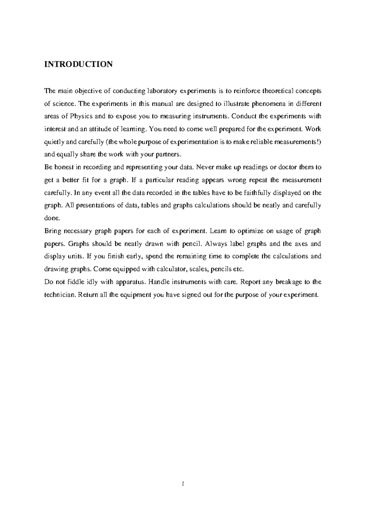 Physic Practicals FOR MKU 241024 2002 37 - i INTRODUCTION The main ...