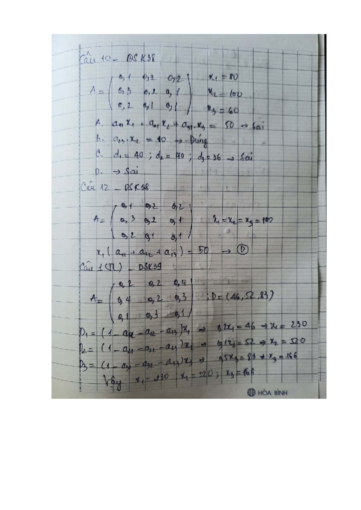 Bài Tập Về Nhà - Input-Output (Cau 10 - DSK38) - Studocu