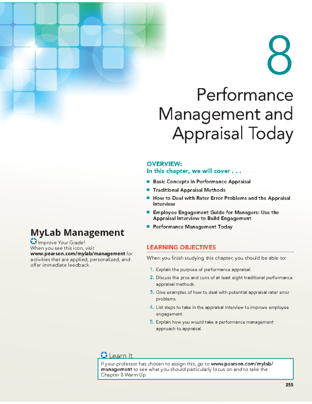 Ch 08 Performance Management and Appraisal Today - 255 Learn It If your ...