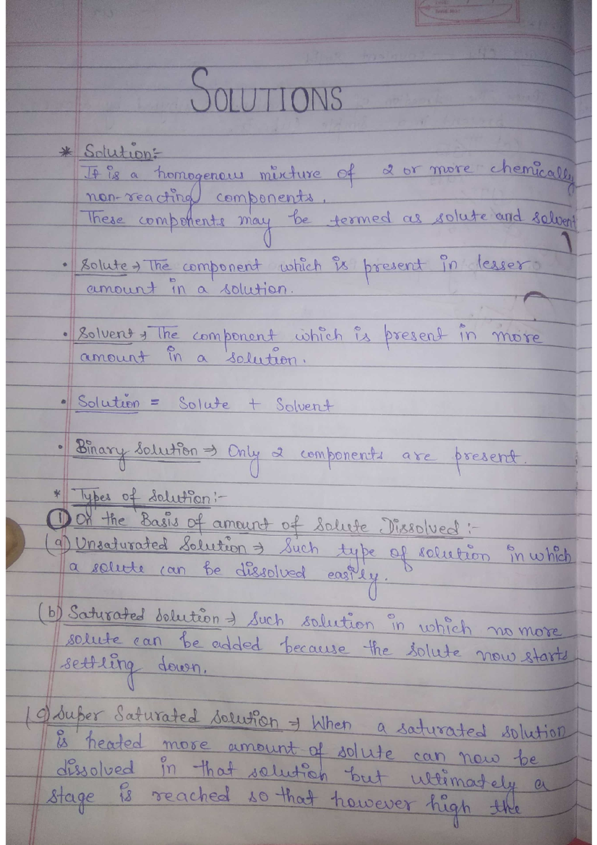 Chapter 1 Solutions: Comprehensive Notes for Class 12 Chemistry - Studocu