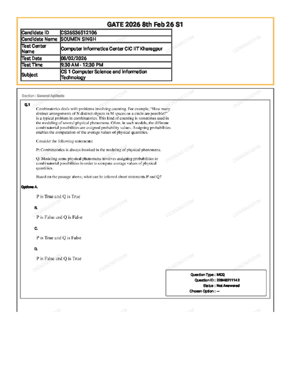 GATE 2026 CS1 General Aptitude Test Analysis - 8th Feb - Studocu