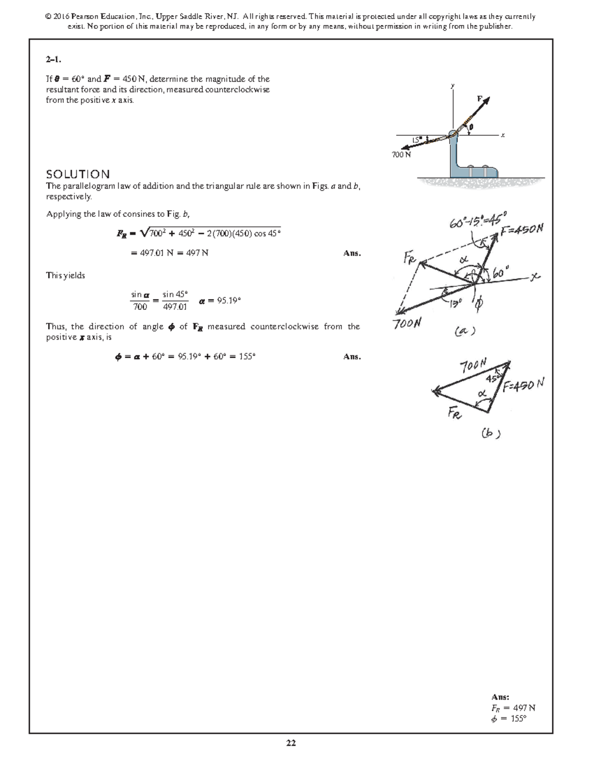 Chapter 2 Solutions for Statics - Hibbeler 14th Edition - Studeersnel
