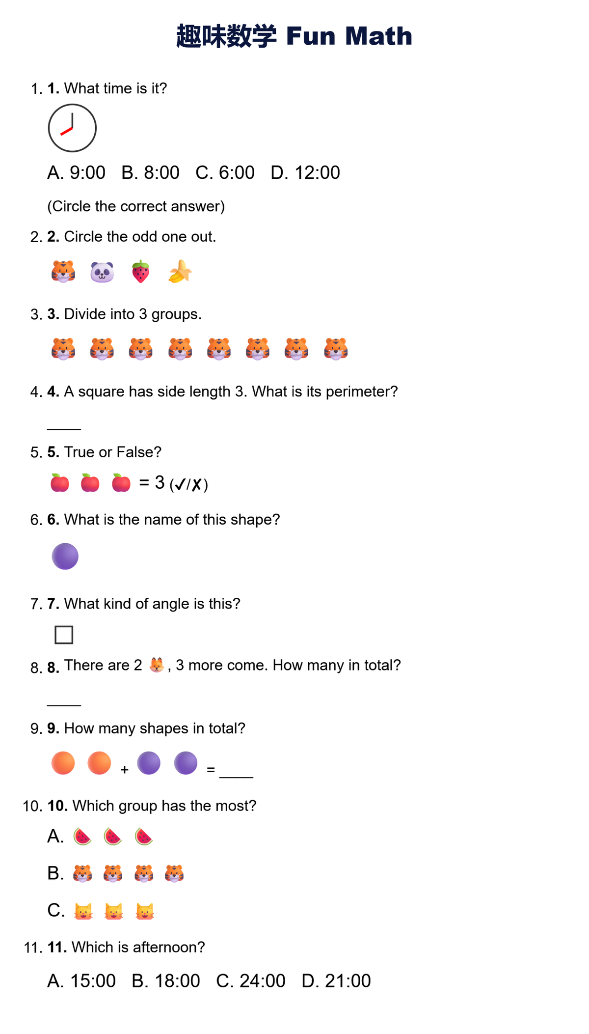 Math 1: Fun Worksheet for Practice and Learning - Studocu