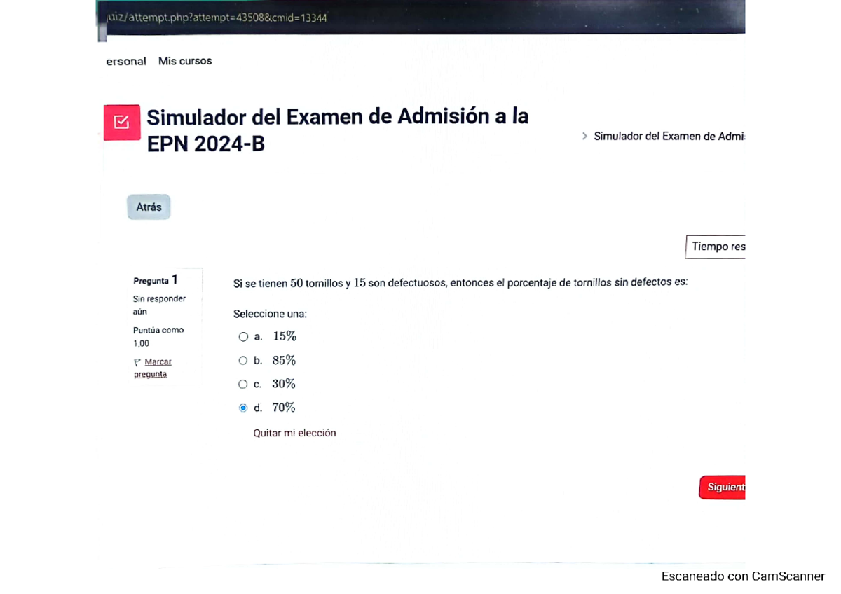 Simulador del Examen de Admisión a la EPN - Material de Repaso 2024