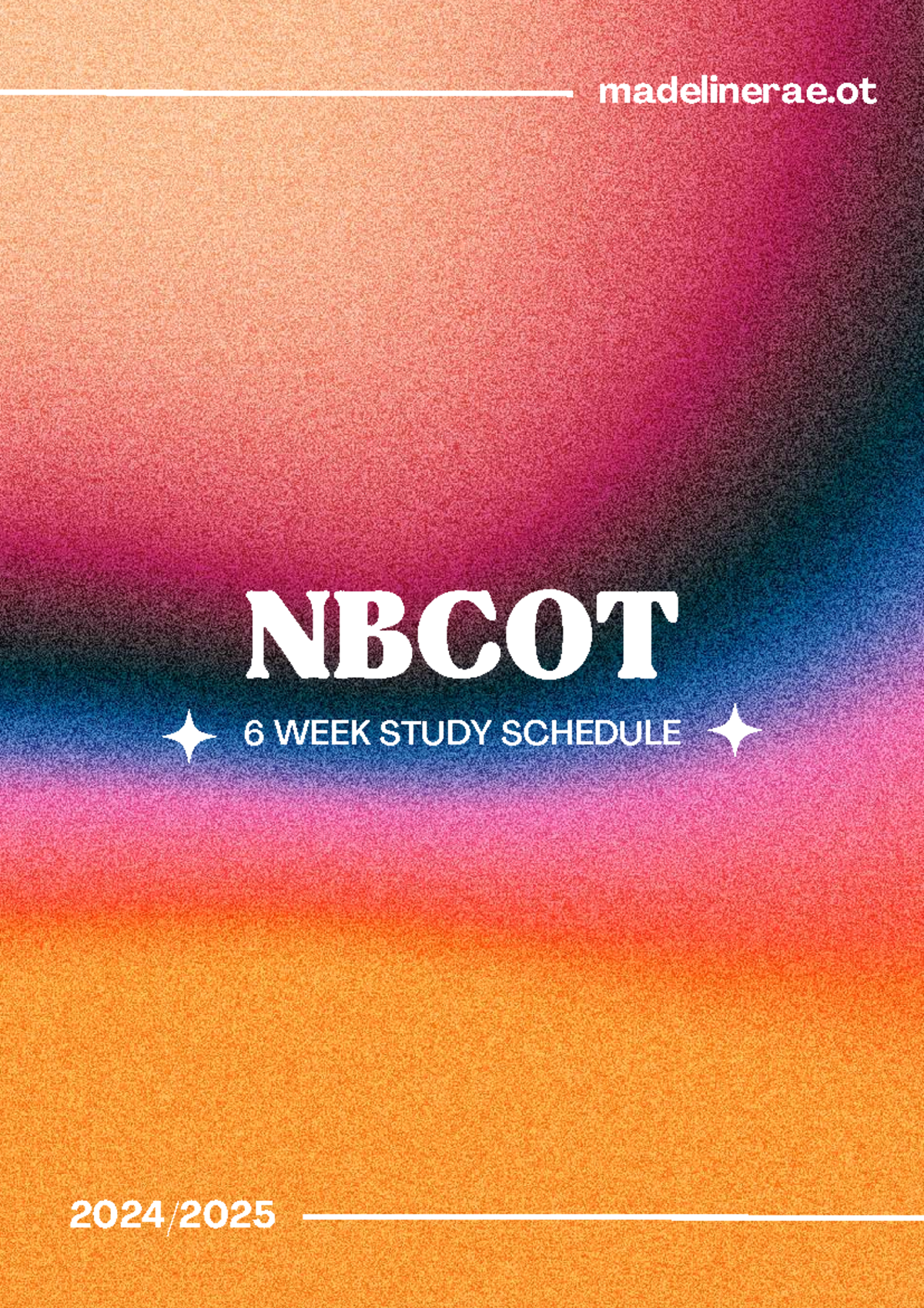 NBCOT Study Plan: 6-Week Comprehensive Exam Prep Schedule - Studocu