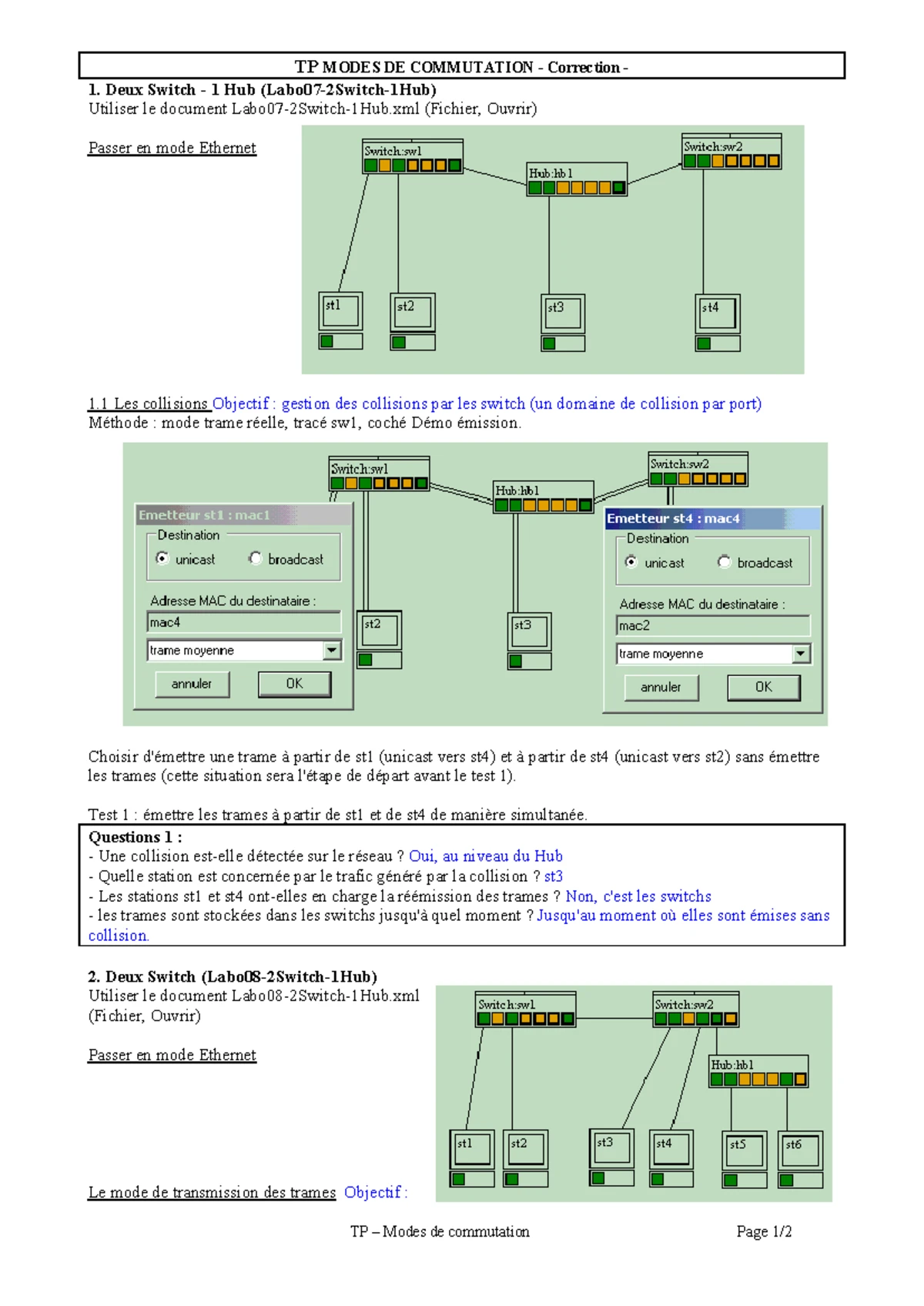 TD4 solution - Informatique 4 - Module : Réseaux Informatique Filière ...