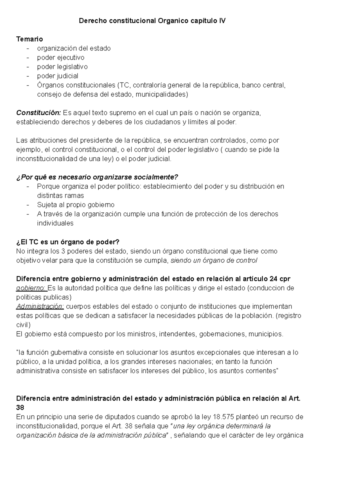 Apuntes de Derecho Constitucional III: Organización del Estado y ...