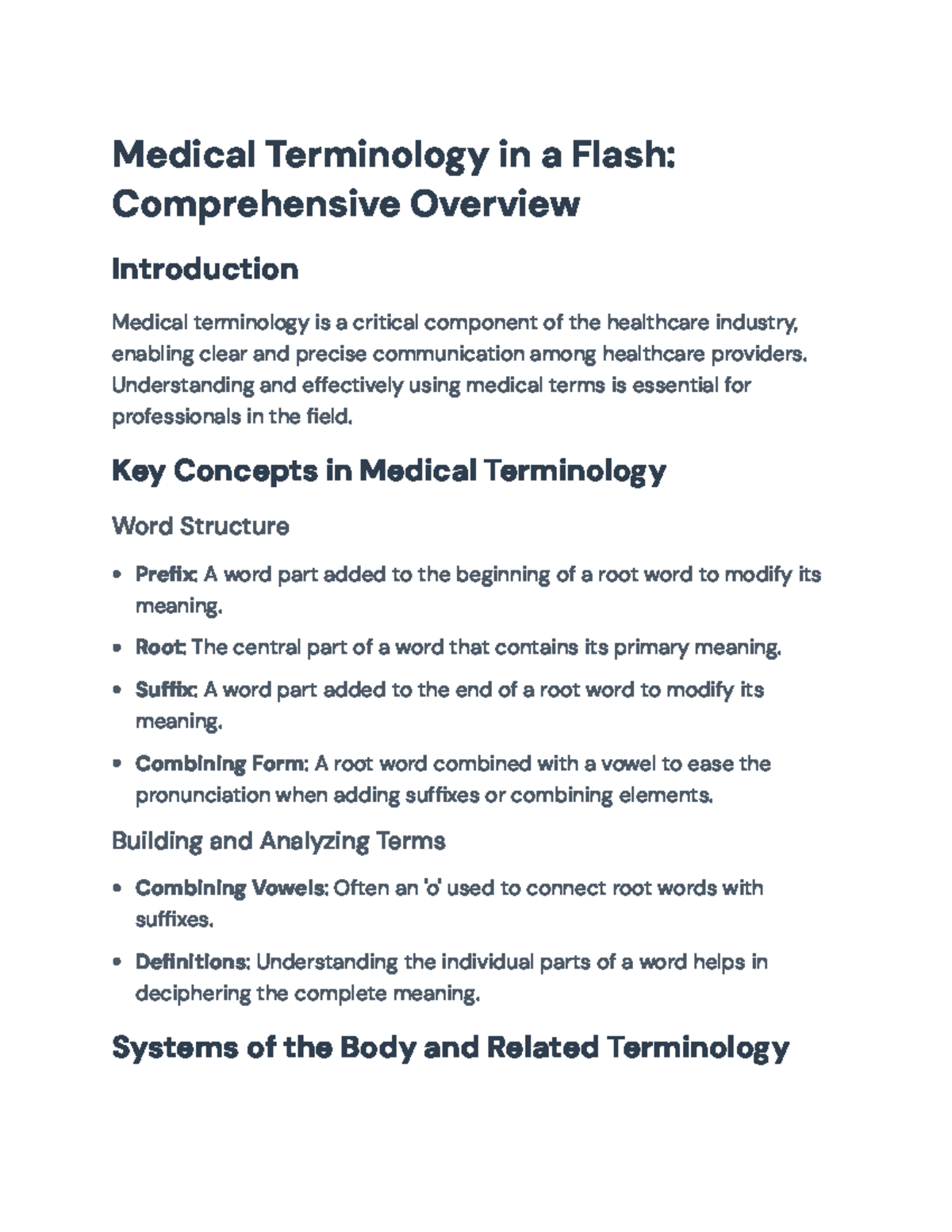 Medical Terminology in a Flash: Key Concepts and Strategies for Mastery ...