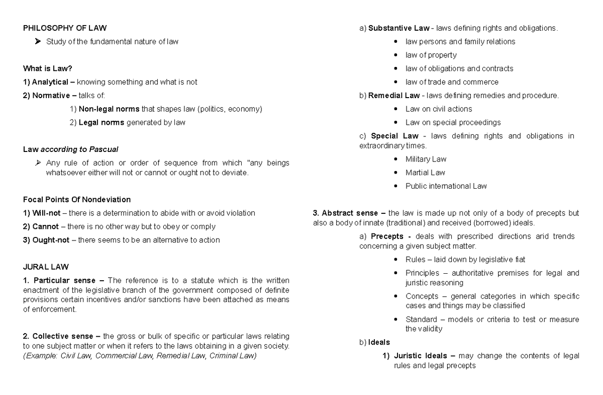 Philosophy OF LAW - Schools of Jurisprudence - PHILOSOPHY OF LAW Study ...