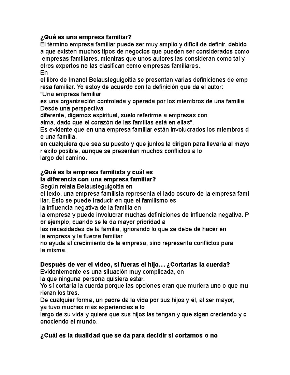 Unidad 1: Análisis de Empresas Familiares y la Dilema Familiar - Studocu