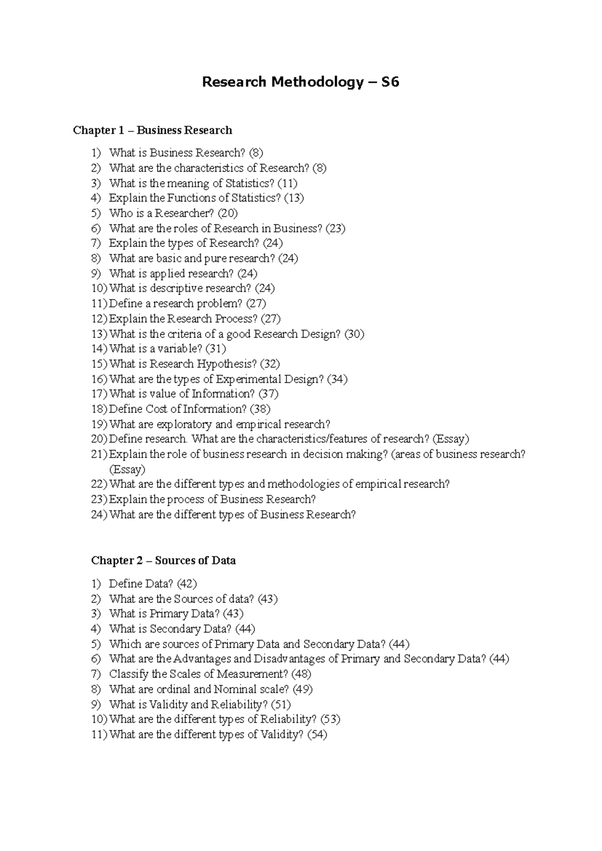 Research Methodology S6: Comprehensive Guide for BBA & BCOM Students ...