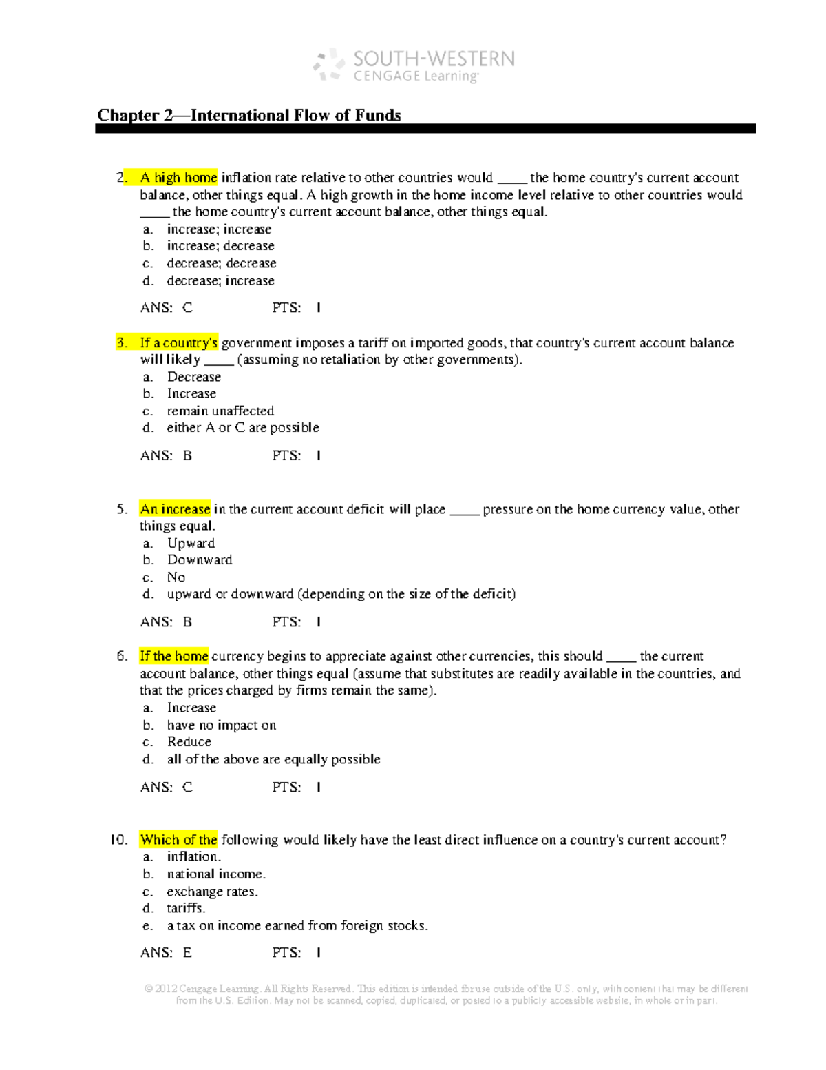 C2 - Chapter 2 International Finance Study Guide and Notes - Studocu