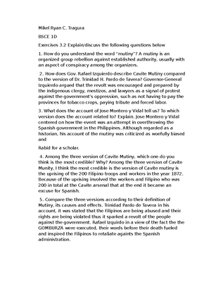 Execise 2.3 History 11 - Mikel Ryan C. Tragura History 11 CE 1D ...