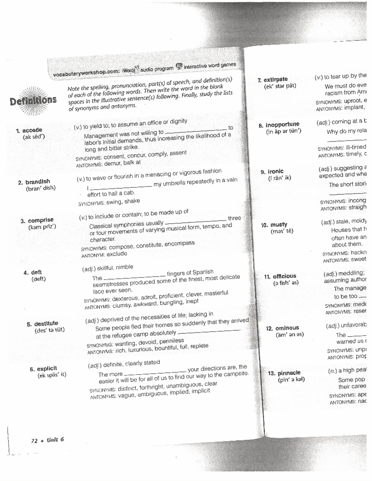 Unit+6 Vocab Unit - Studocu