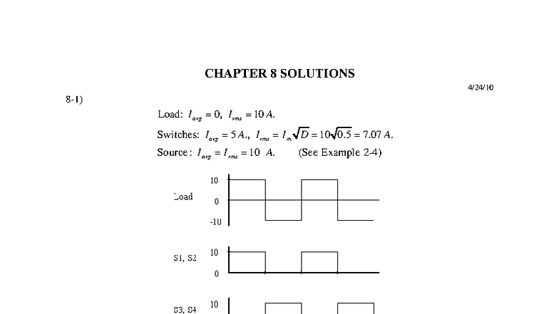 Hart Chapter 8solutions - CHAPTER 8 SOLUTIONS 4/24/ 8 - 1) Load: 0, 10 ...