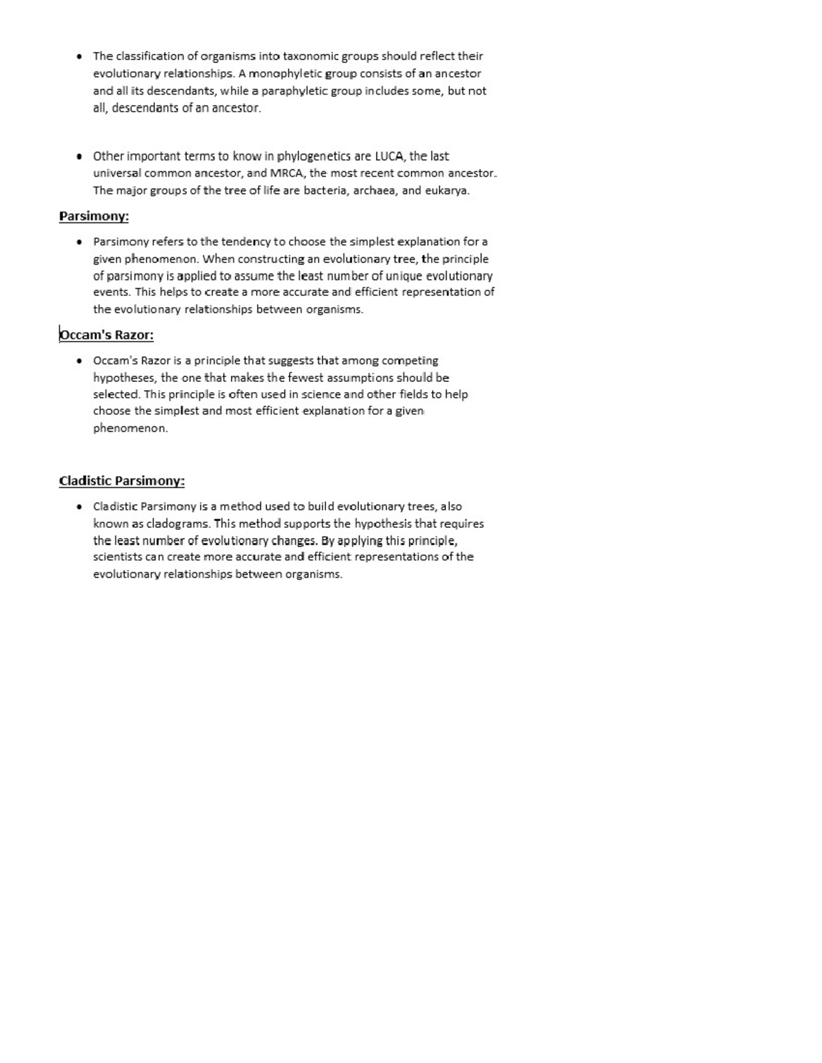 Introduction to Evolutionary Biology BIO 200 Lecture 10 - MY own Notes ...