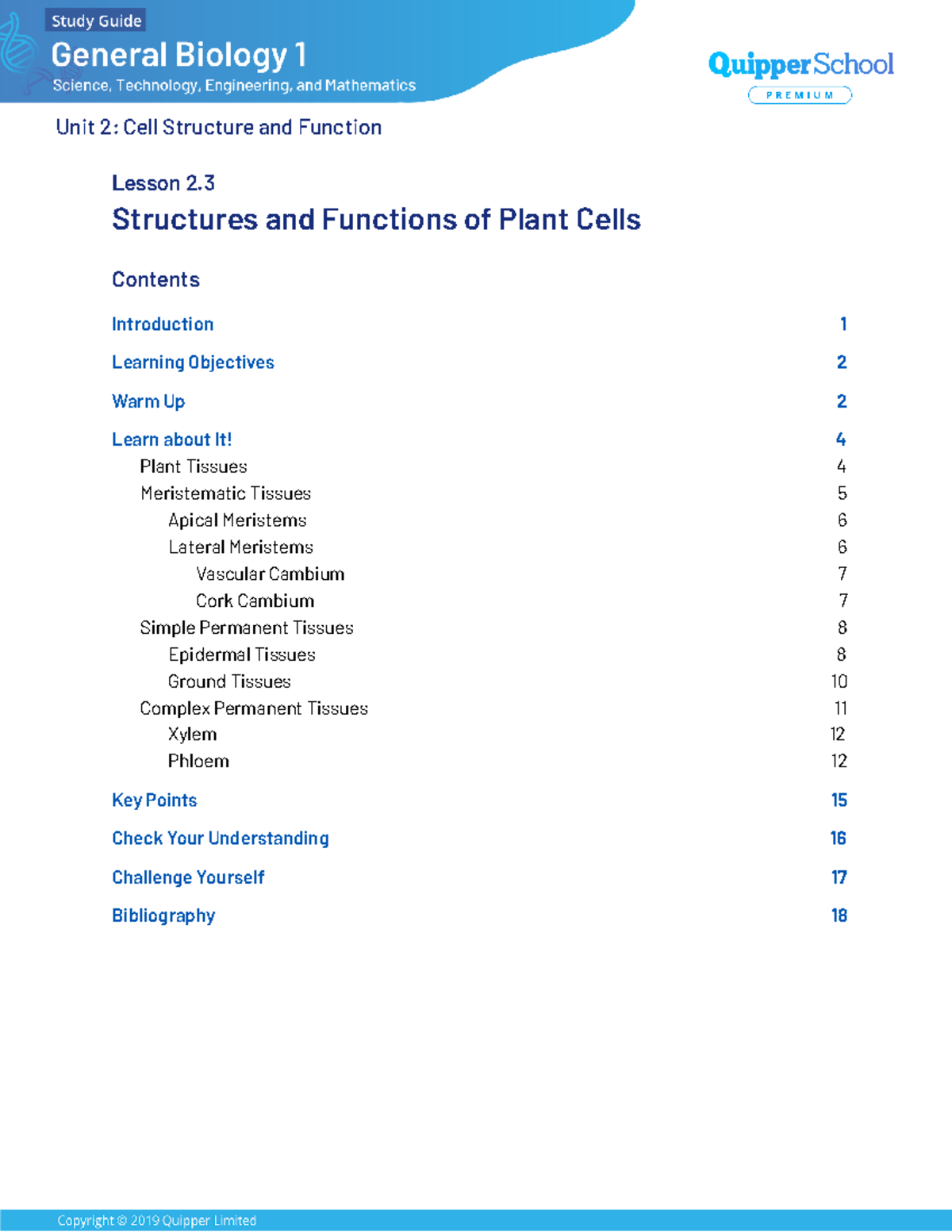 Structures and Functions of Plant Cells - Lesson 2 Overview - Studocu