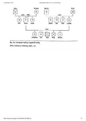Genogram rodziny trzypokoleniowej 2 - 12.05, 17:09 Zrzut ekranu o 14.44 ...
