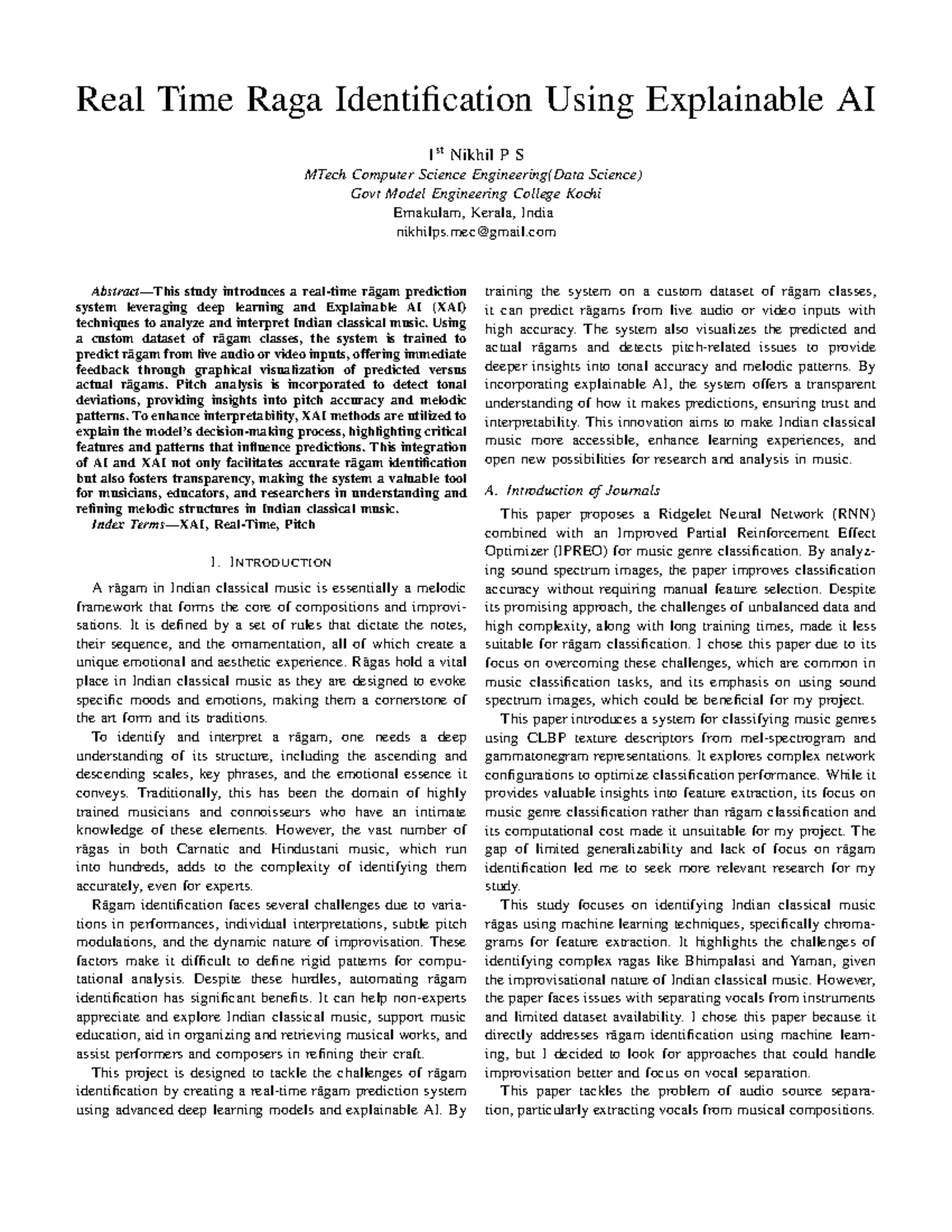 IEEE Conference Template - Real Time Raga Identification Using ...