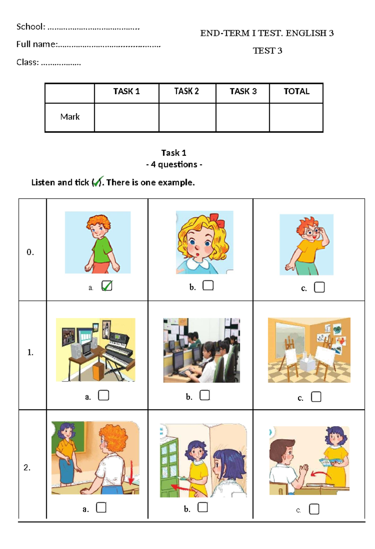 Đề kiểm tra Anh 3 Global: Full TEST 3 với file nghe và đáp án - Studocu