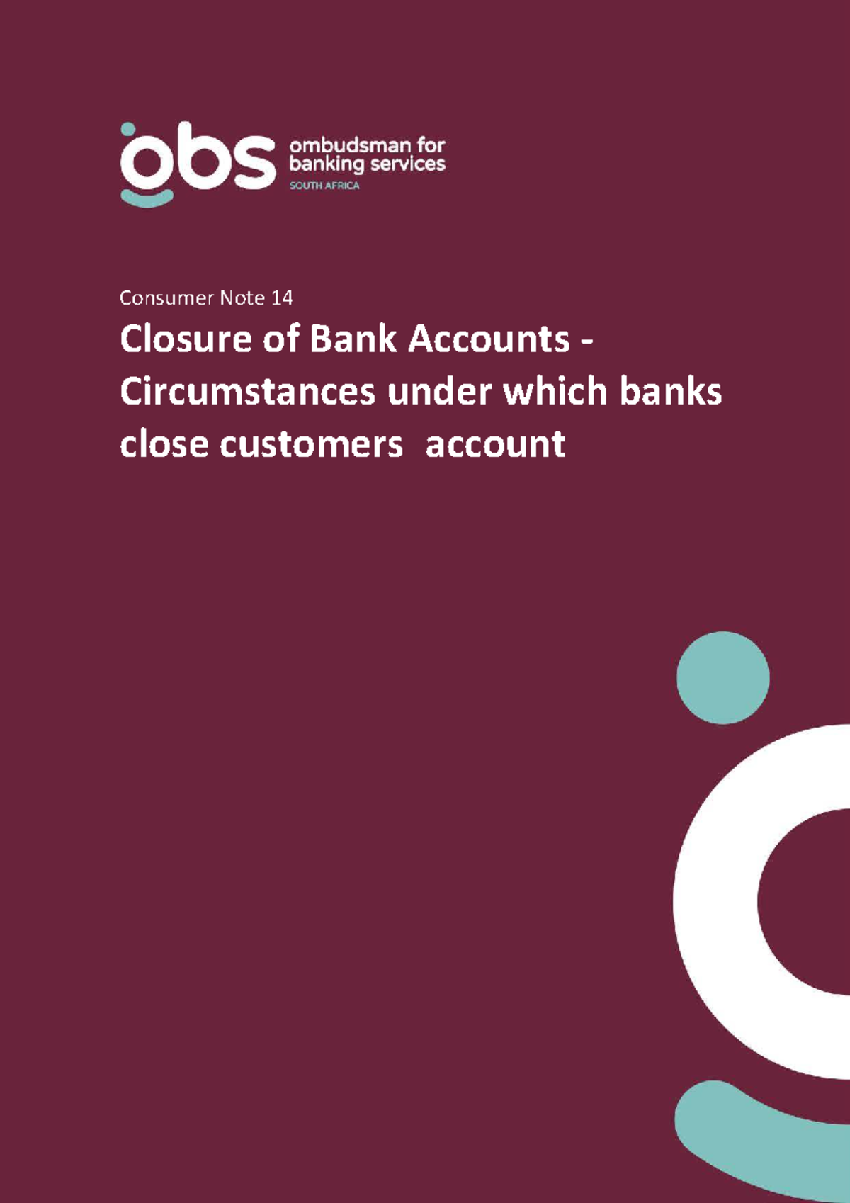 3. Lecture 3C - CIN-14-Closure-of-Bank-Accounts-Overview-Feb-2018 - Studocu