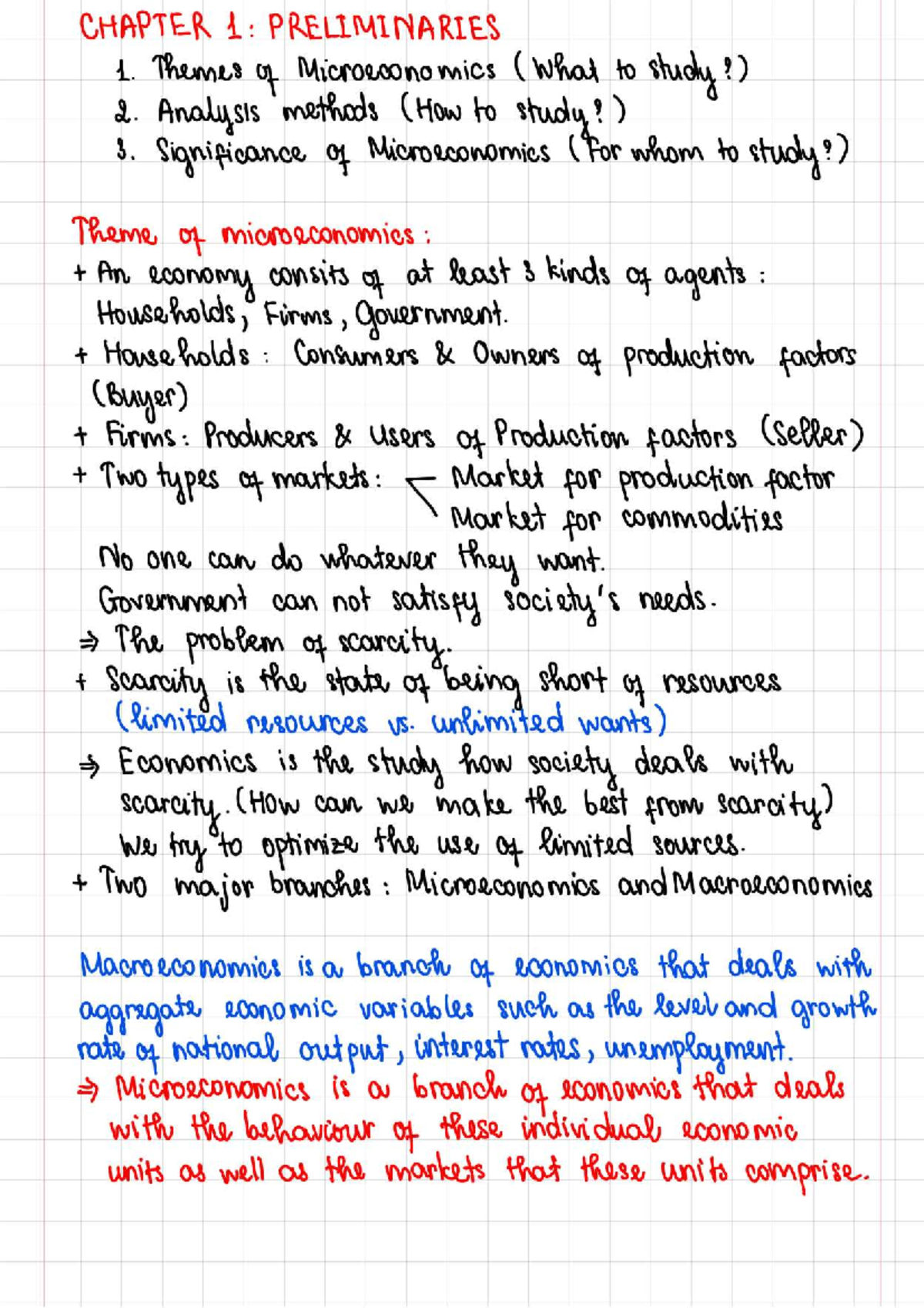 CHAPTER 1: INTRODUCTION TO MICROECONOMICS (ECON 101) - Studocu
