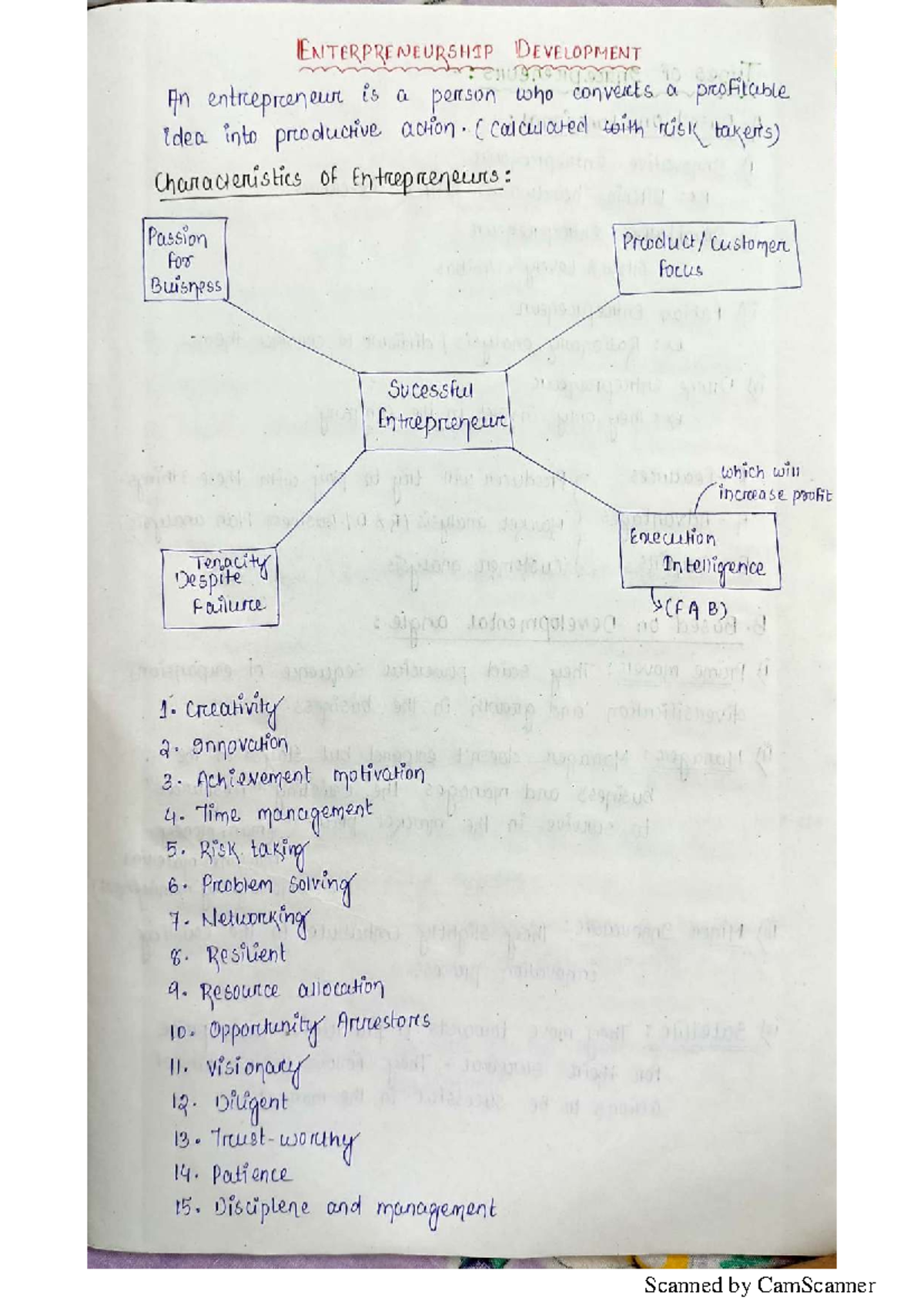 ED 7th Sem - Entrepreneurship Development Notes and Insights - Studocu