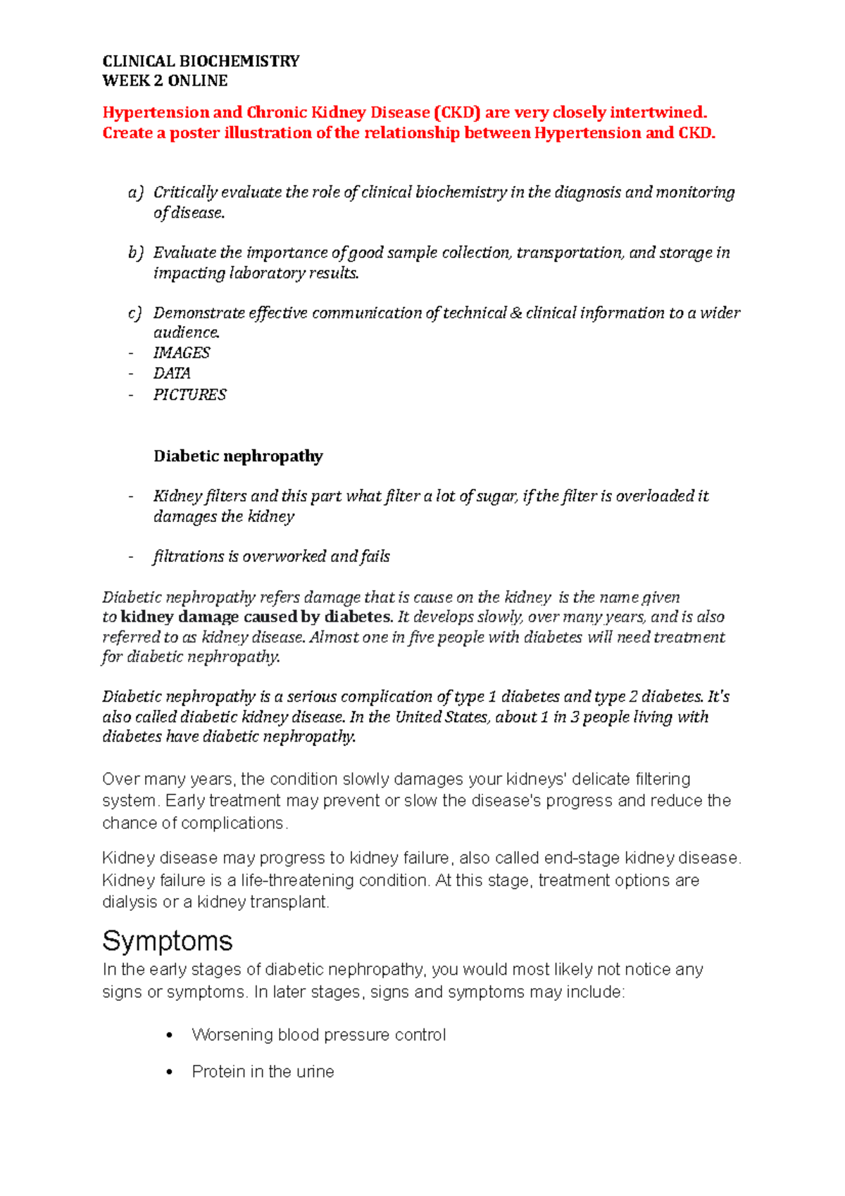 Hypertension and Chronic Kidney Disease - Create a poster illustration ...