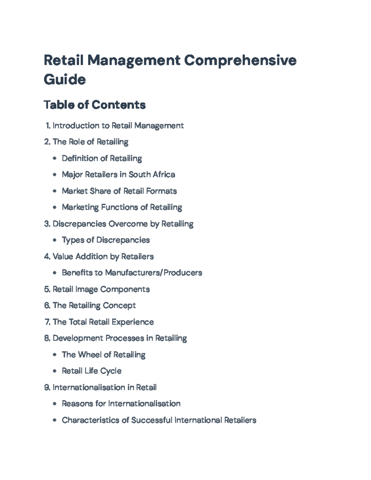 Retail Management Comprehensive Guide Insights and Strategies Retail