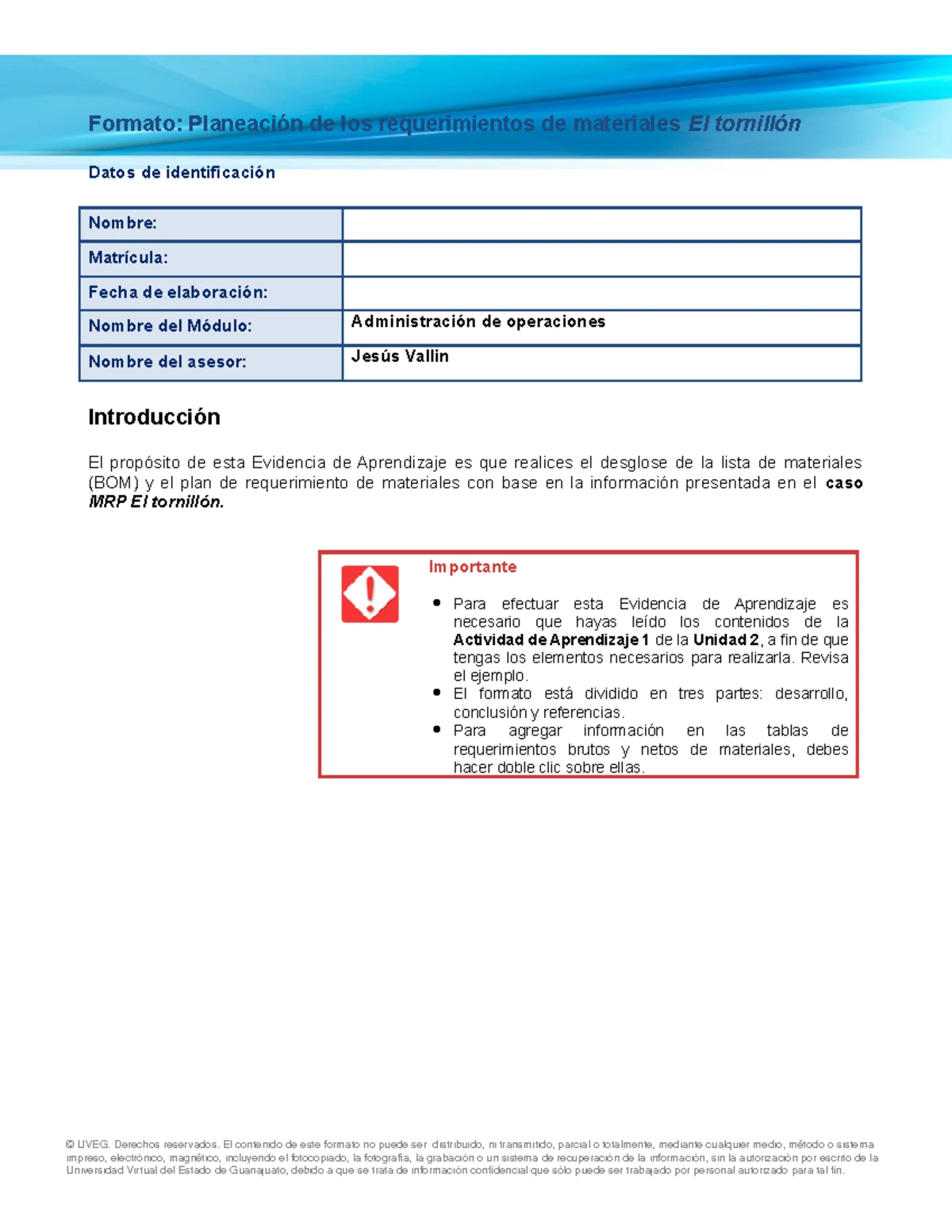 MPS 19016446 Formato de Administración de Operaciones para AudioSonik ...