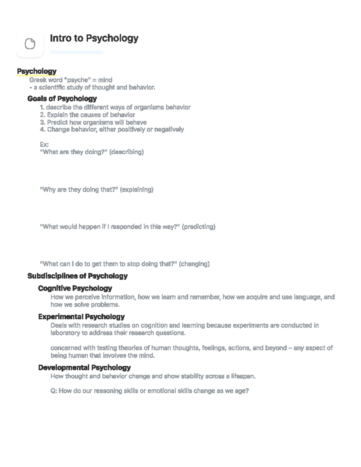 Cognitive Psychology Notes - Summary of Key Concepts and Theories - Studocu