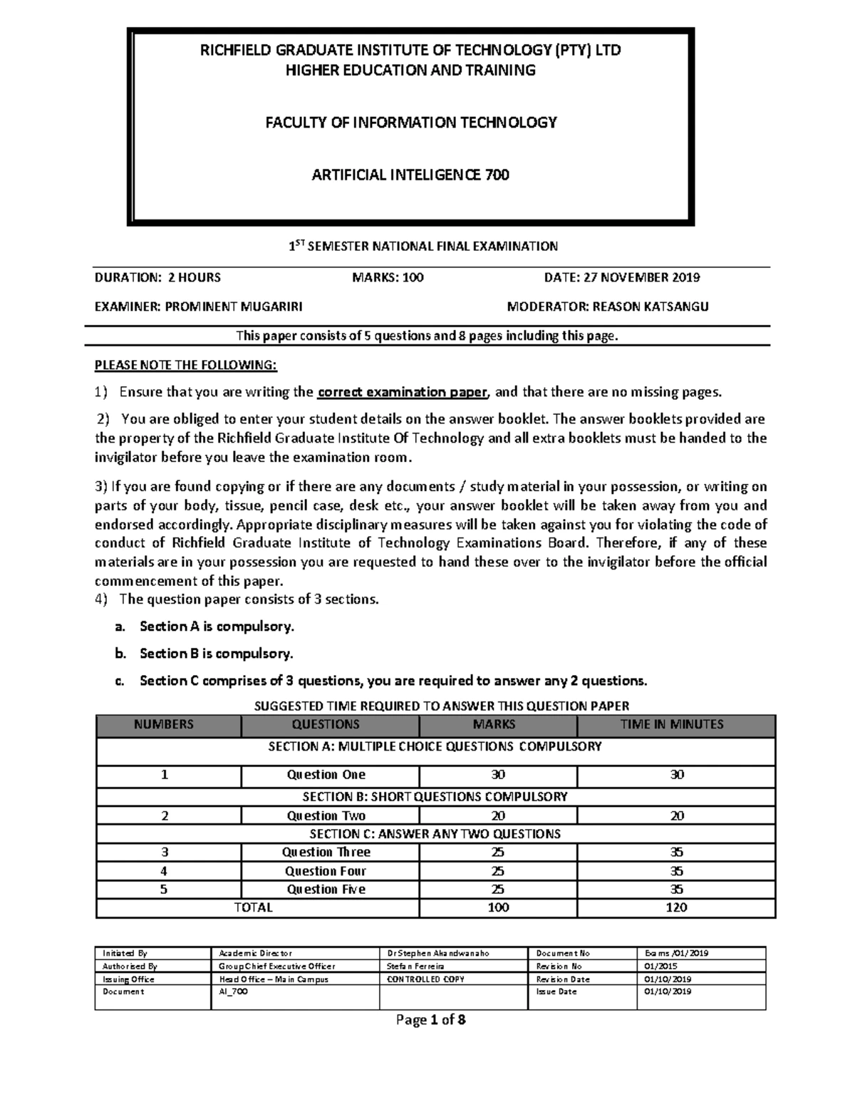 AI 101 Final Exam Paper - Notes on Concepts and Expert Systems - Studocu